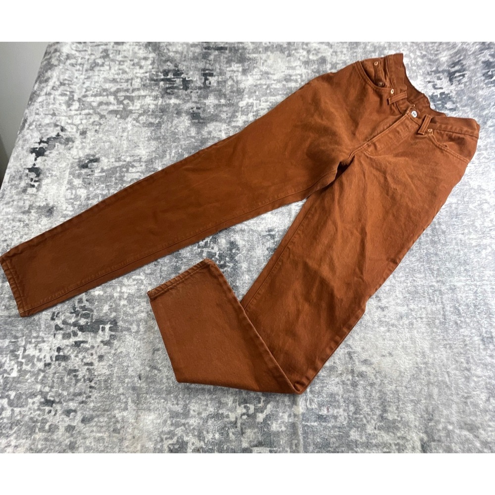 Levi's Mens 24/38 Straight Cut Skinny Jeans Burnt Orange Rare Color